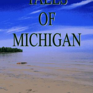 Book cover: Tales of Michigan, beach background.