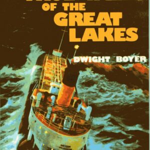 Ship on stormy water, book cover illustration.