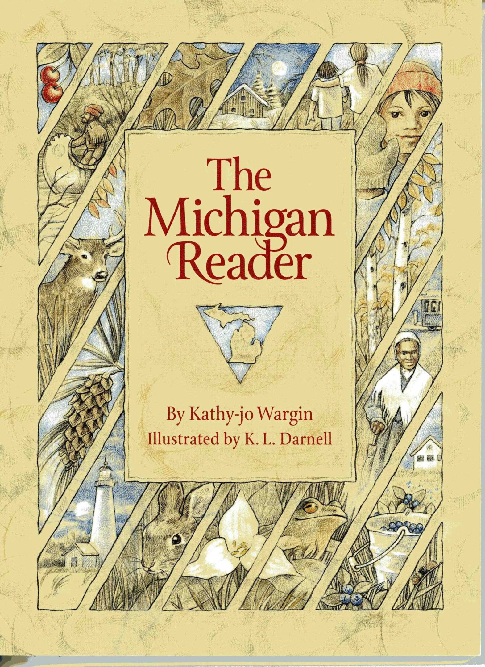 The Michigan Reader book cover with illustrations.