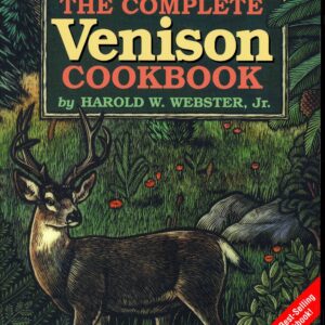 Venison cookbook cover featuring a deer illustration.