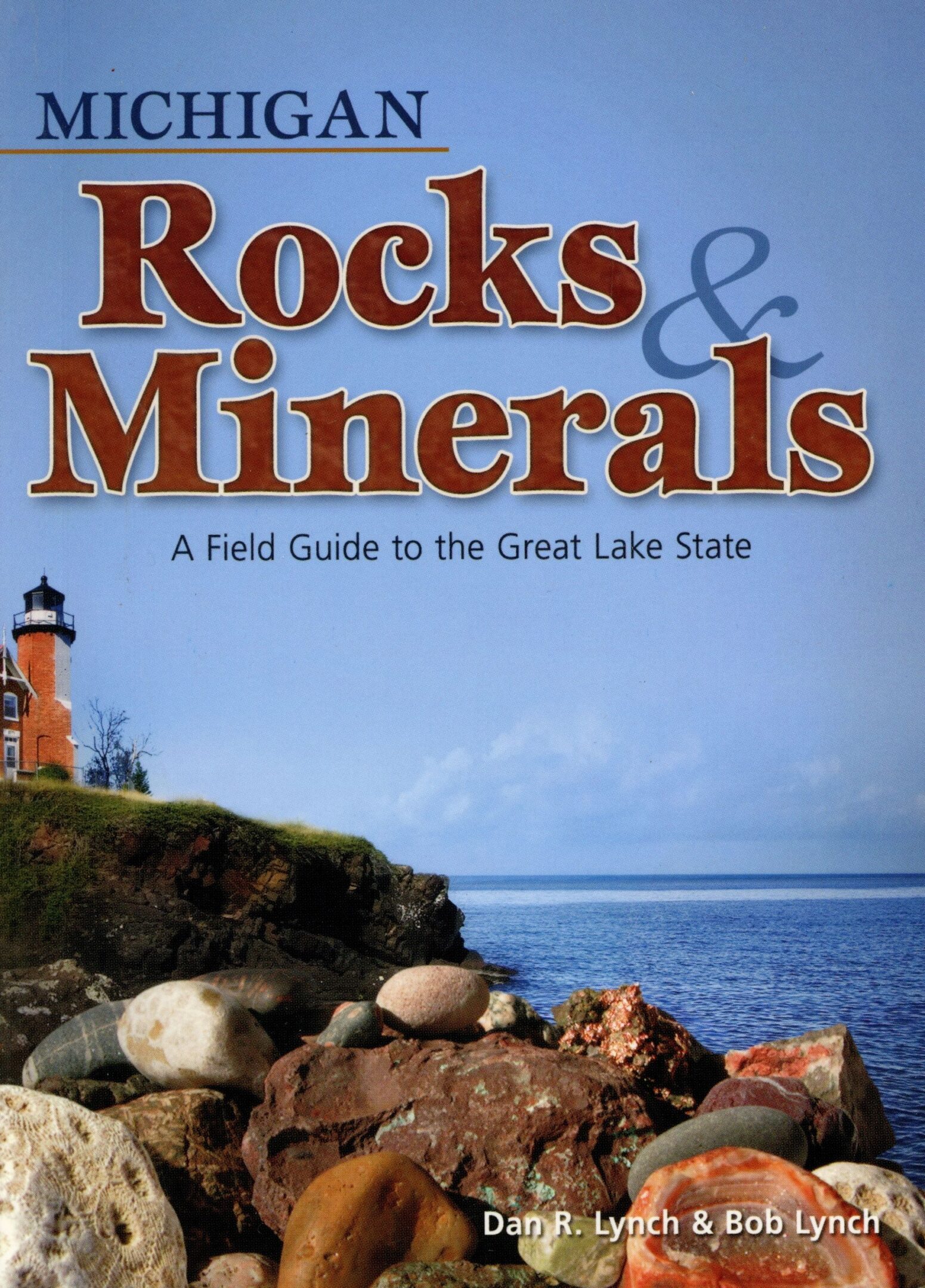 Book cover: Michigan Rocks and Minerals guide.