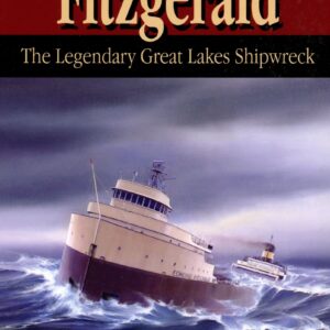 Ship battling stormy waves, book cover.