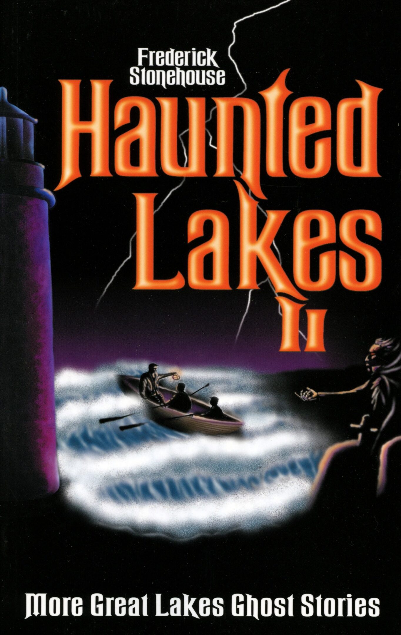 Haunted Lakes II book cover with boat.