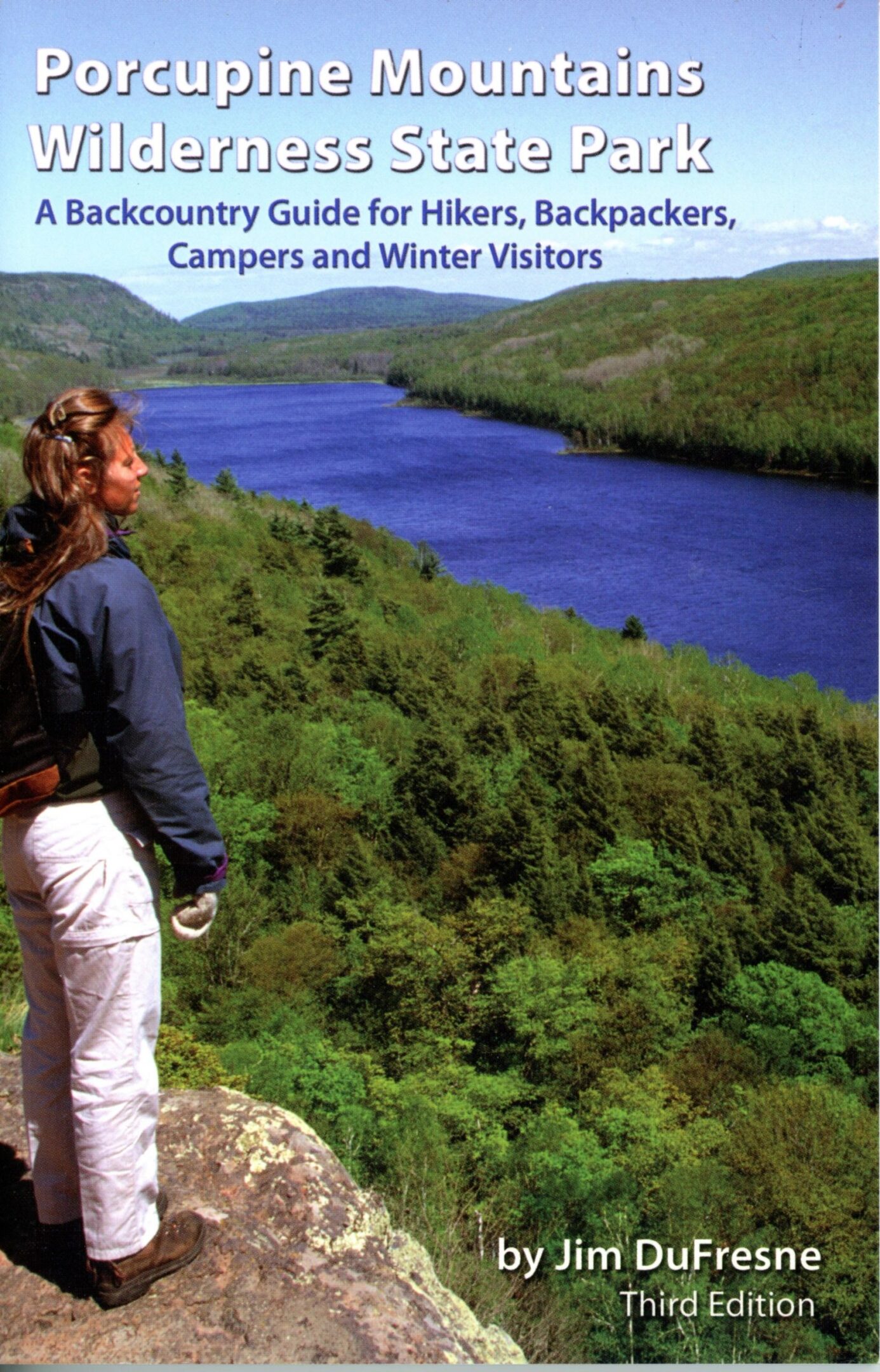 Person overlooking Porcupine Mountains Wilderness State Park.
