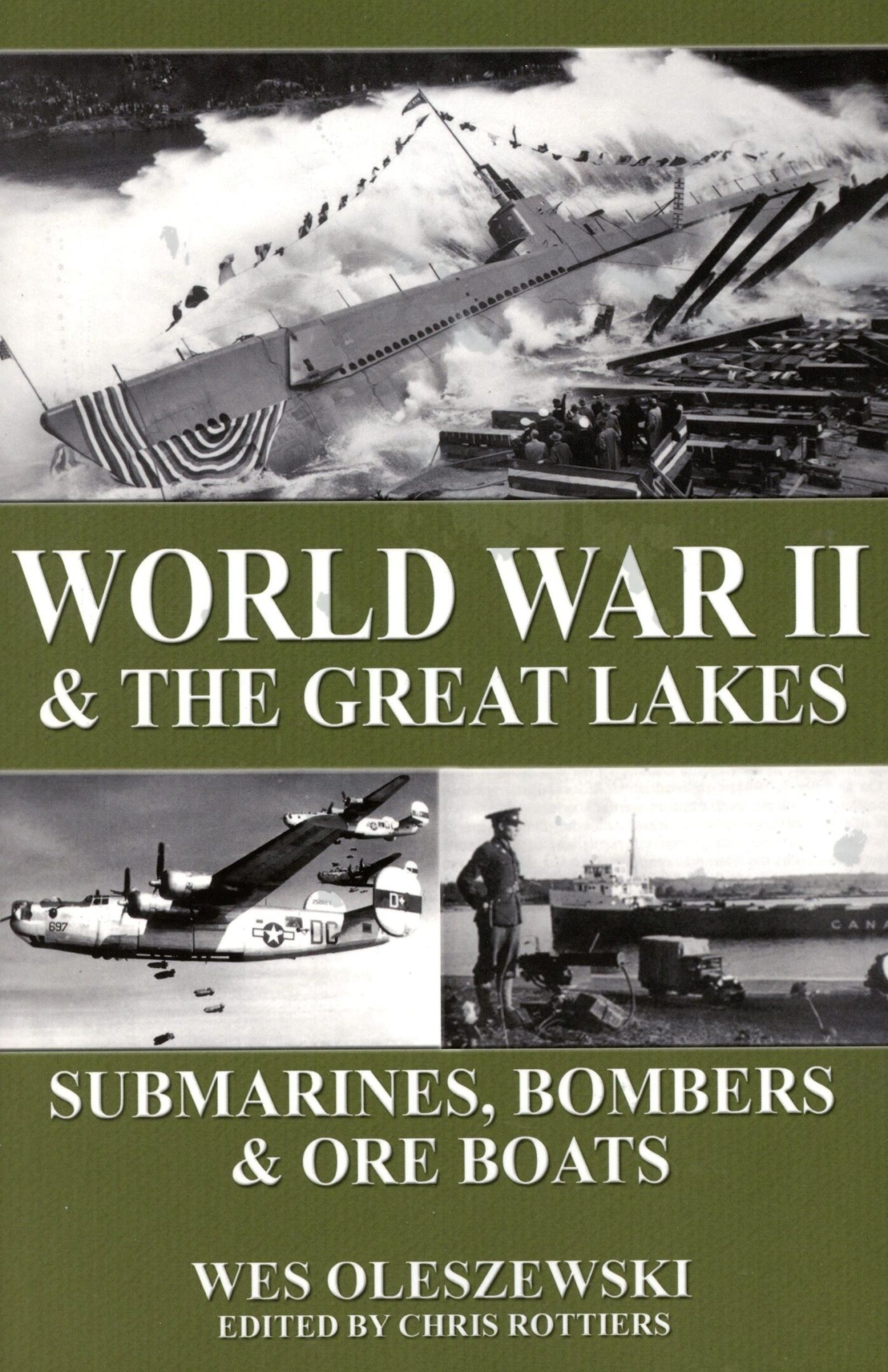 World War II book cover with images.