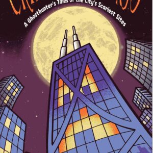 Book cover: "Creepy Chicago" with skyscrapers.