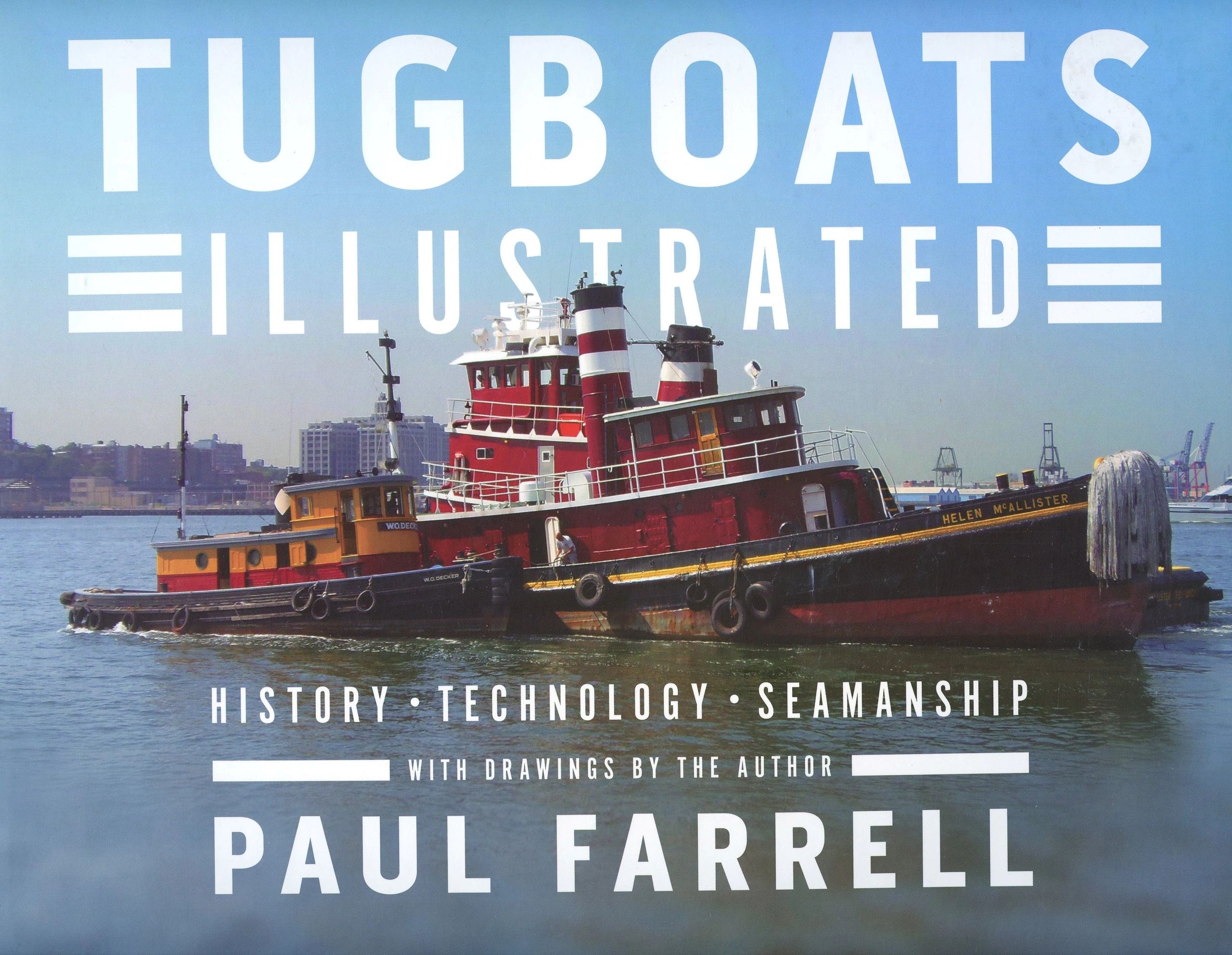 Tugboats illustrated book cover by Paul Farrell.