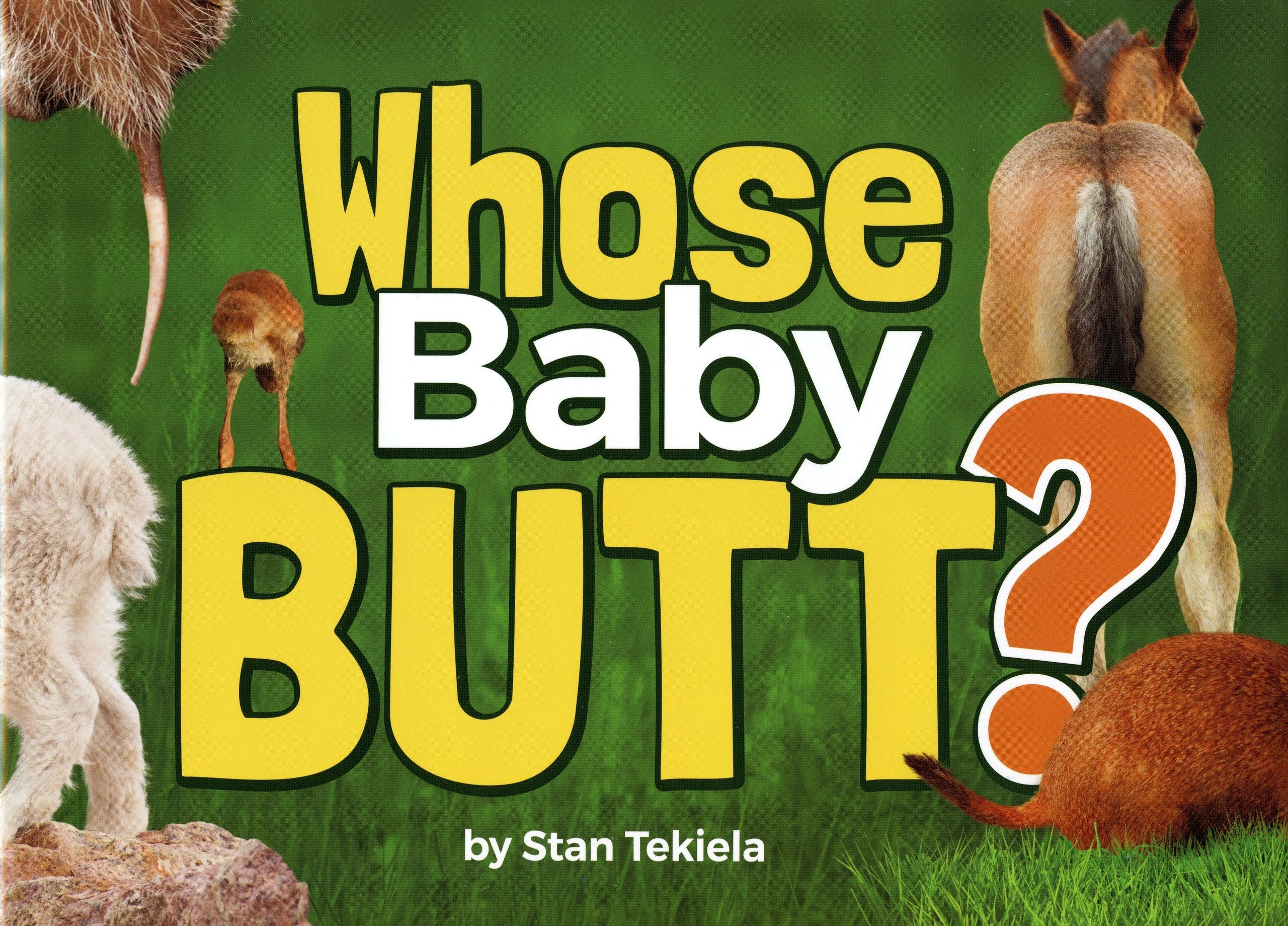 Book cover with animals and bold text.