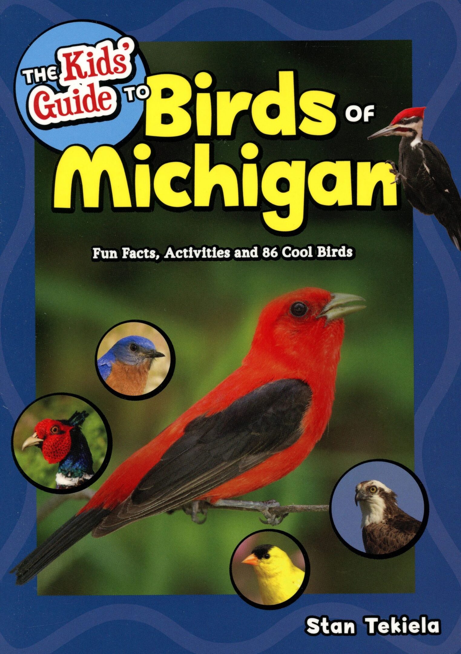 Children's guidebook cover featuring Michigan birds.