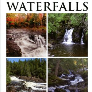 Guidebook cover featuring Michigan waterfalls photos.