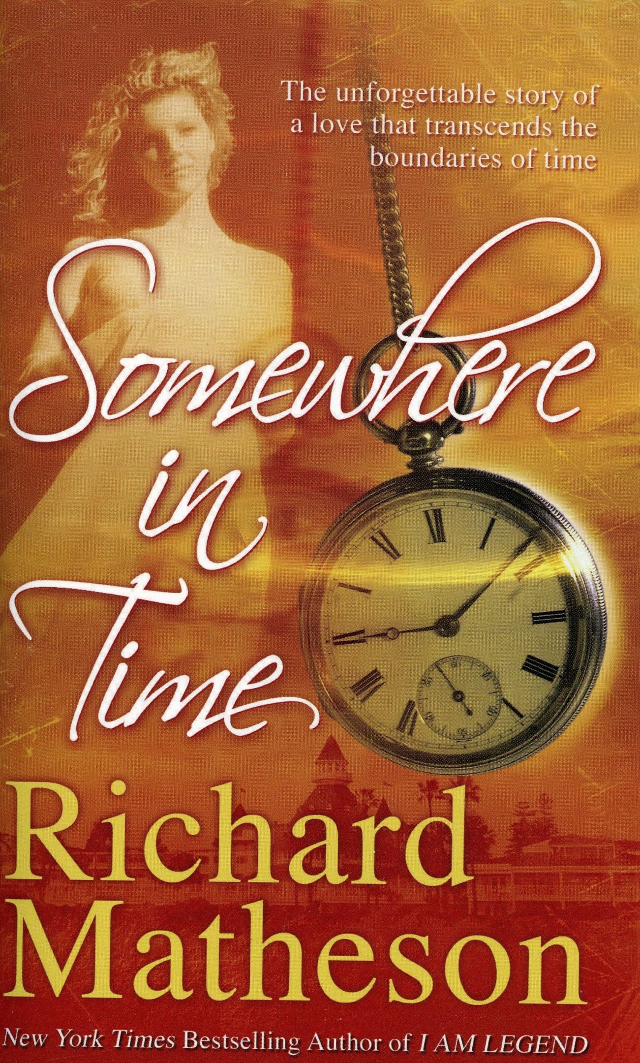Somewhere in Time" book cover with clock.