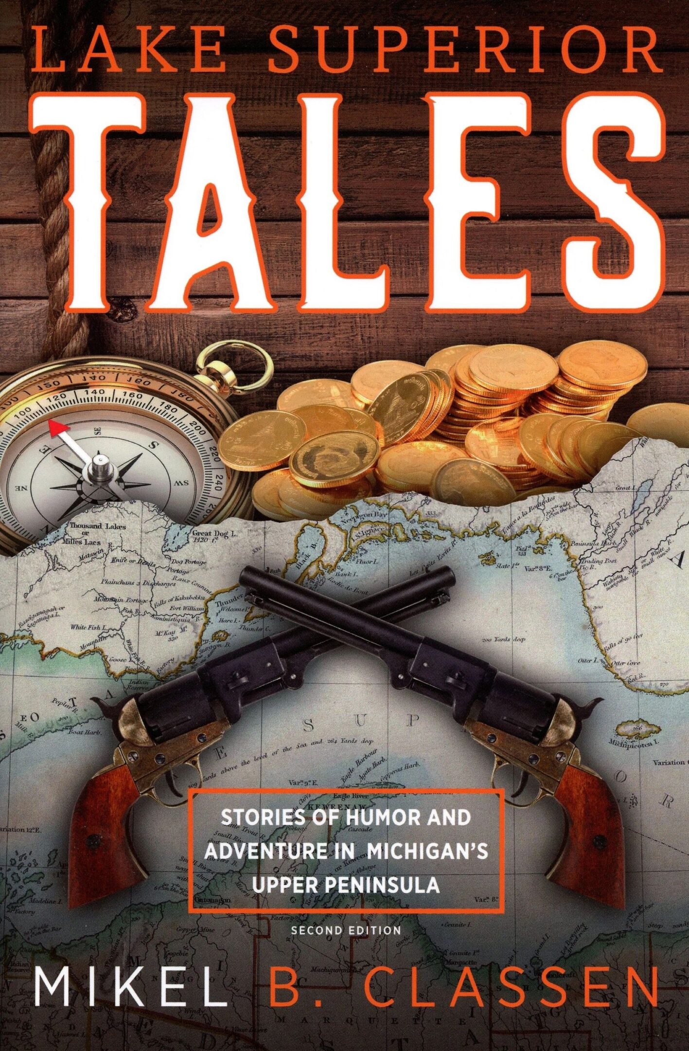 Lake Superior Tales book cover with guns.