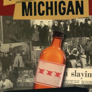 True Crime Michigan book cover with bottle.