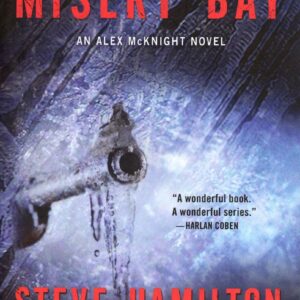Misery Bay book cover with icy background.