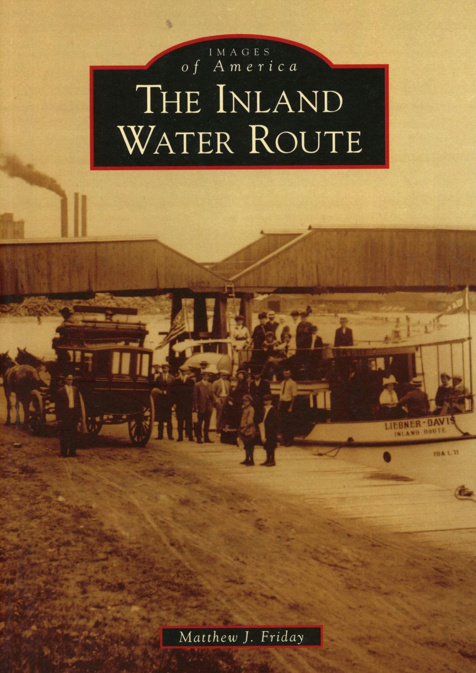 Historic steamboat and carriage on water route.
