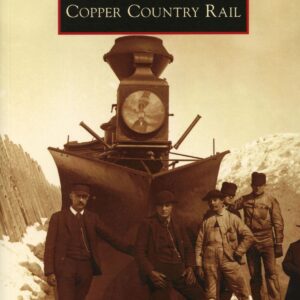 Men standing by a vintage snowplow train.