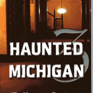 Haunted Michigan book cover with staircase.