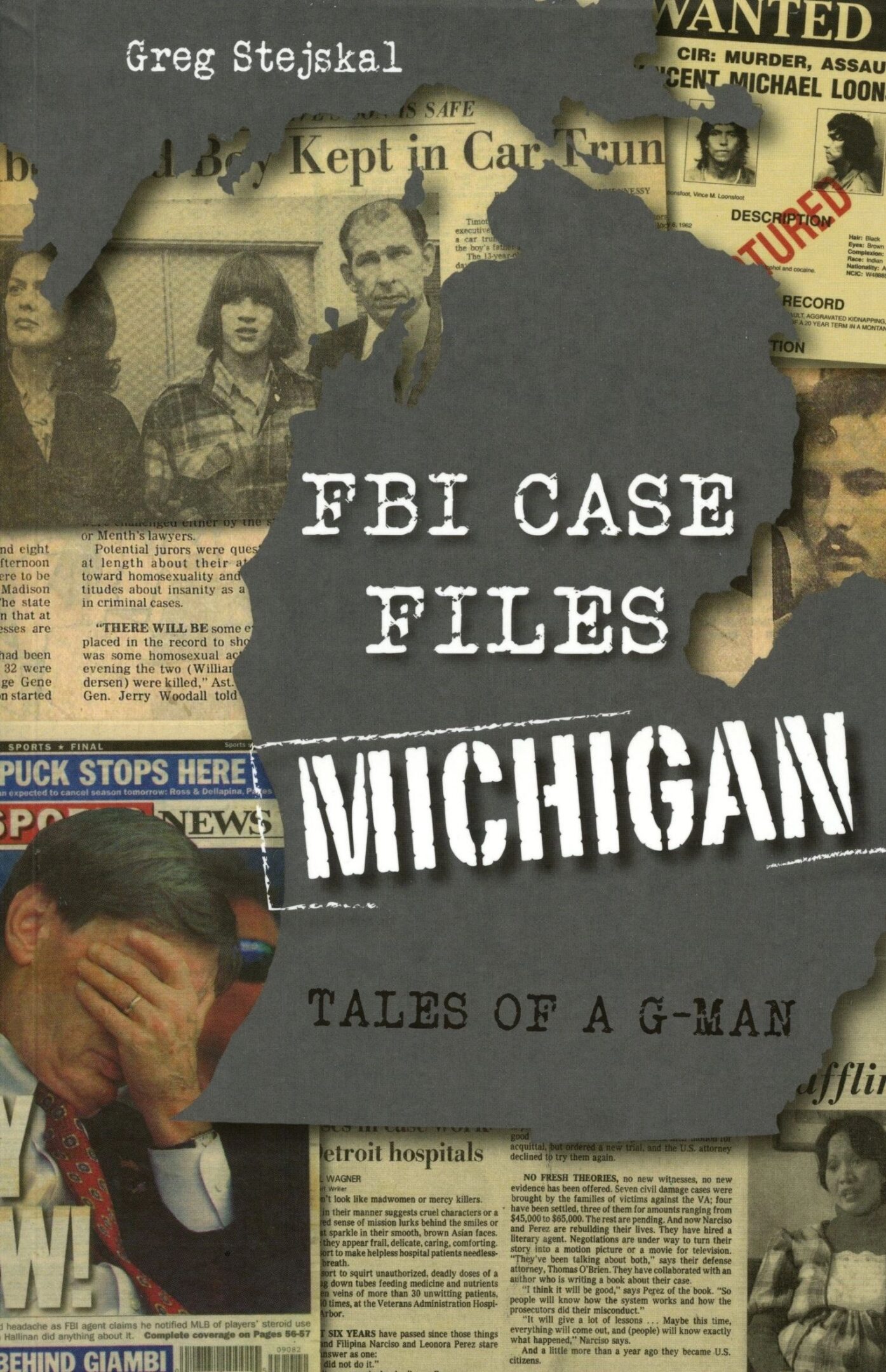 Book cover: "FBI Case Files: Michigan" collage.