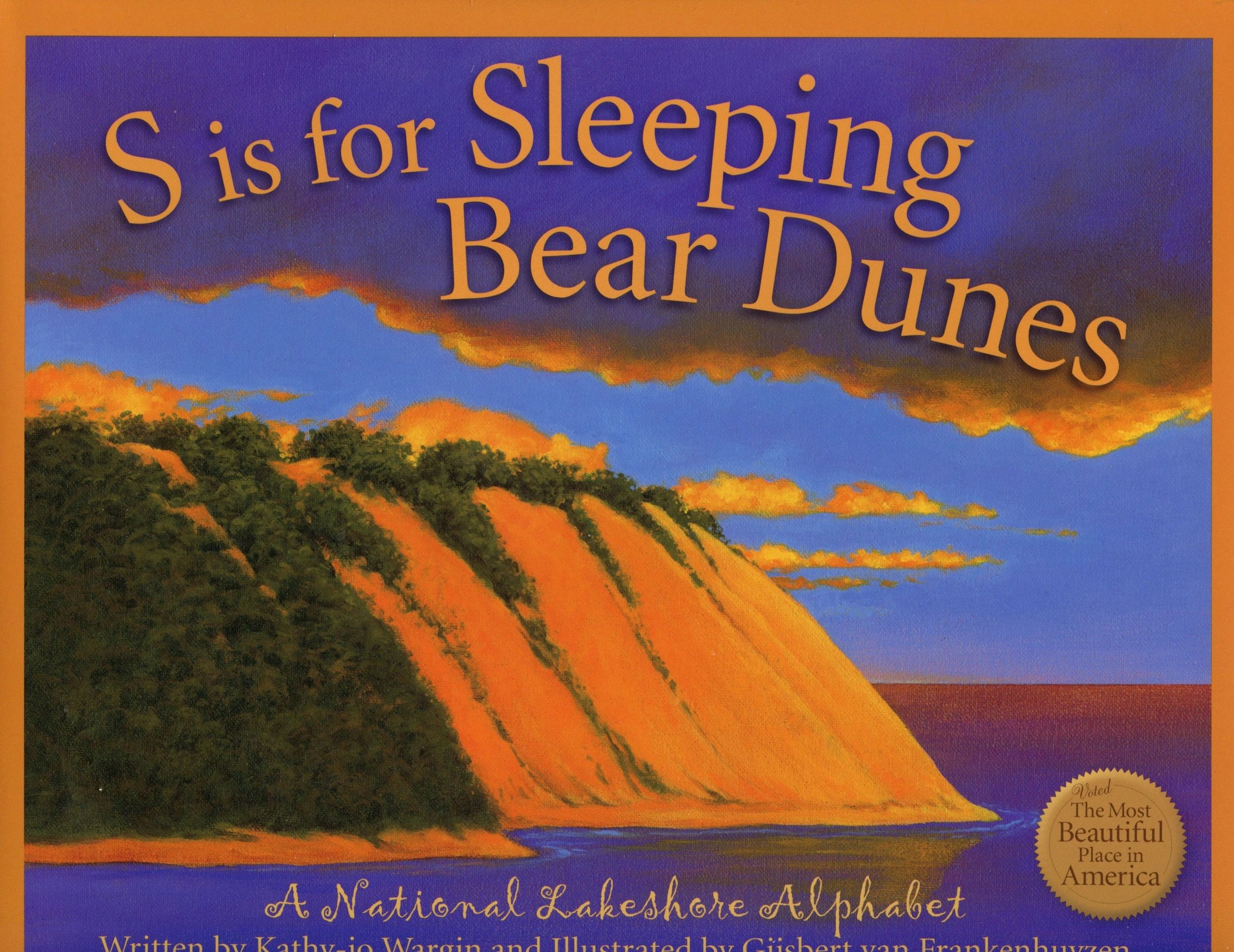 Sleeping Bear Dunes book cover illustration.