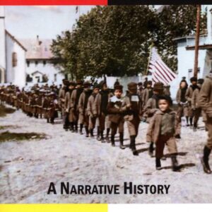 Children marching in historical school setting.