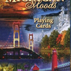 Michigan-themed playing cards with scenic images.
