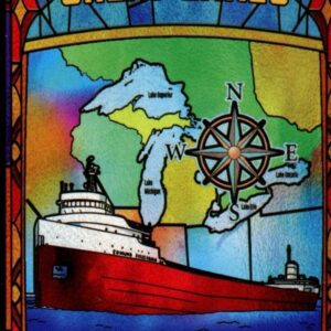 Great Lakes playing cards with ship illustration.