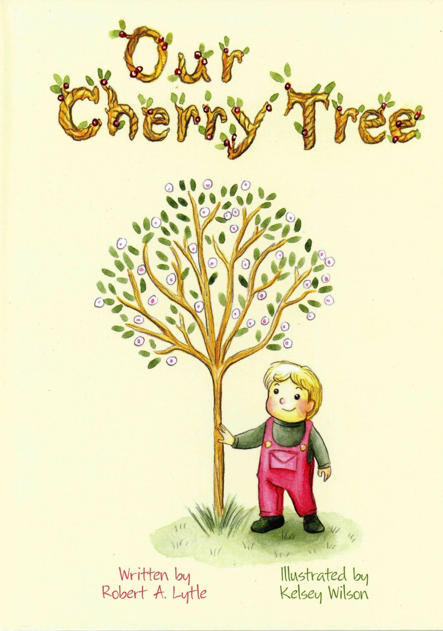Child with cherry tree illustration on cover.