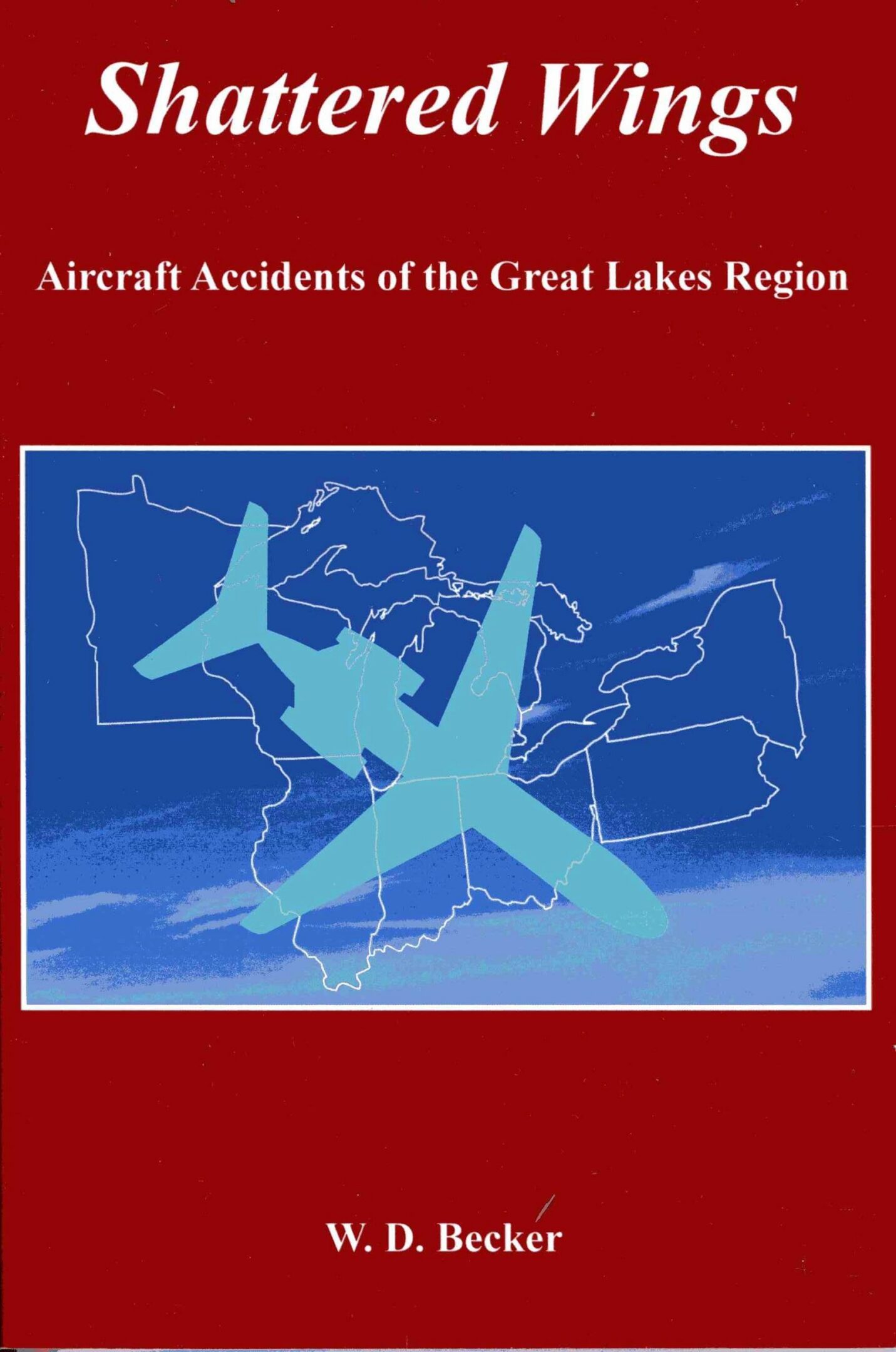 Book cover: "Shattered Wings" with airplane graphic.