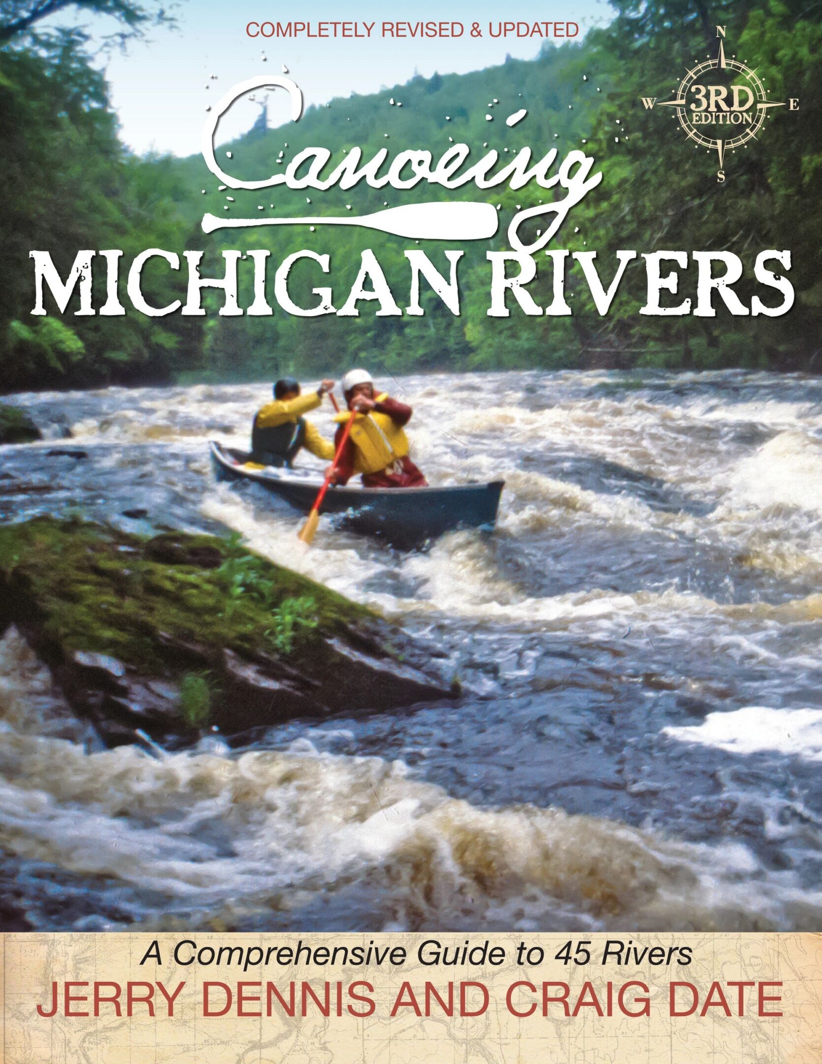 Cover of "Canoeing Michigan Rivers" book.