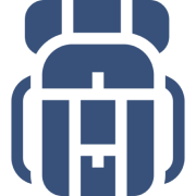 Minimalist backpack graphic design